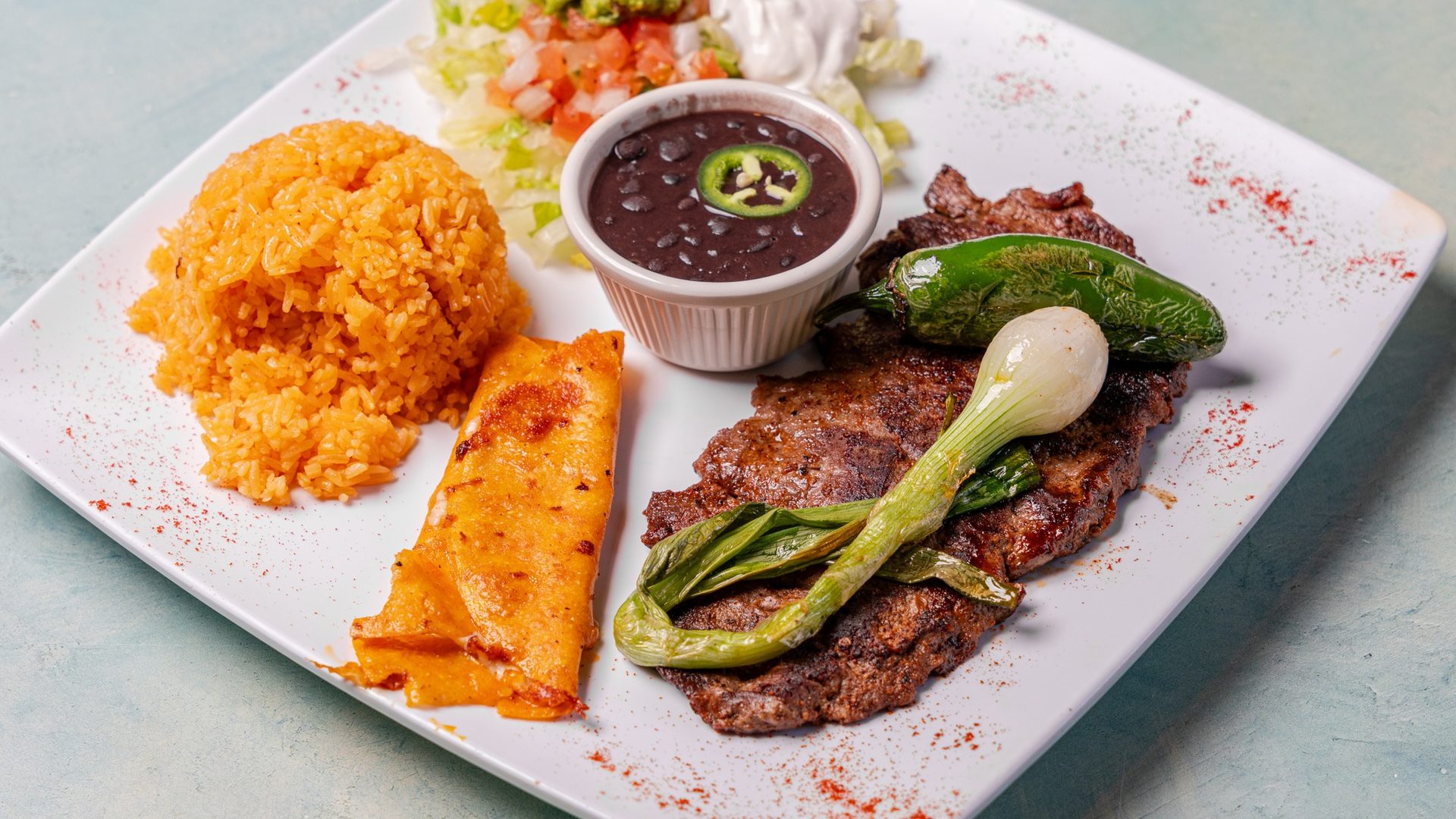 Carne asada plate