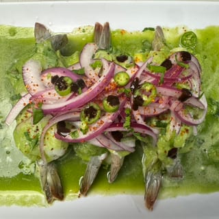 Aguachiles Verdes / Rojos / Negros (Green / Red / Black Chili Shrimp)