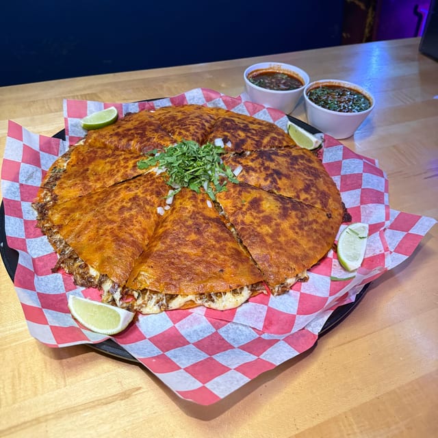Pizza Birria (Stewed Beef Pizza).